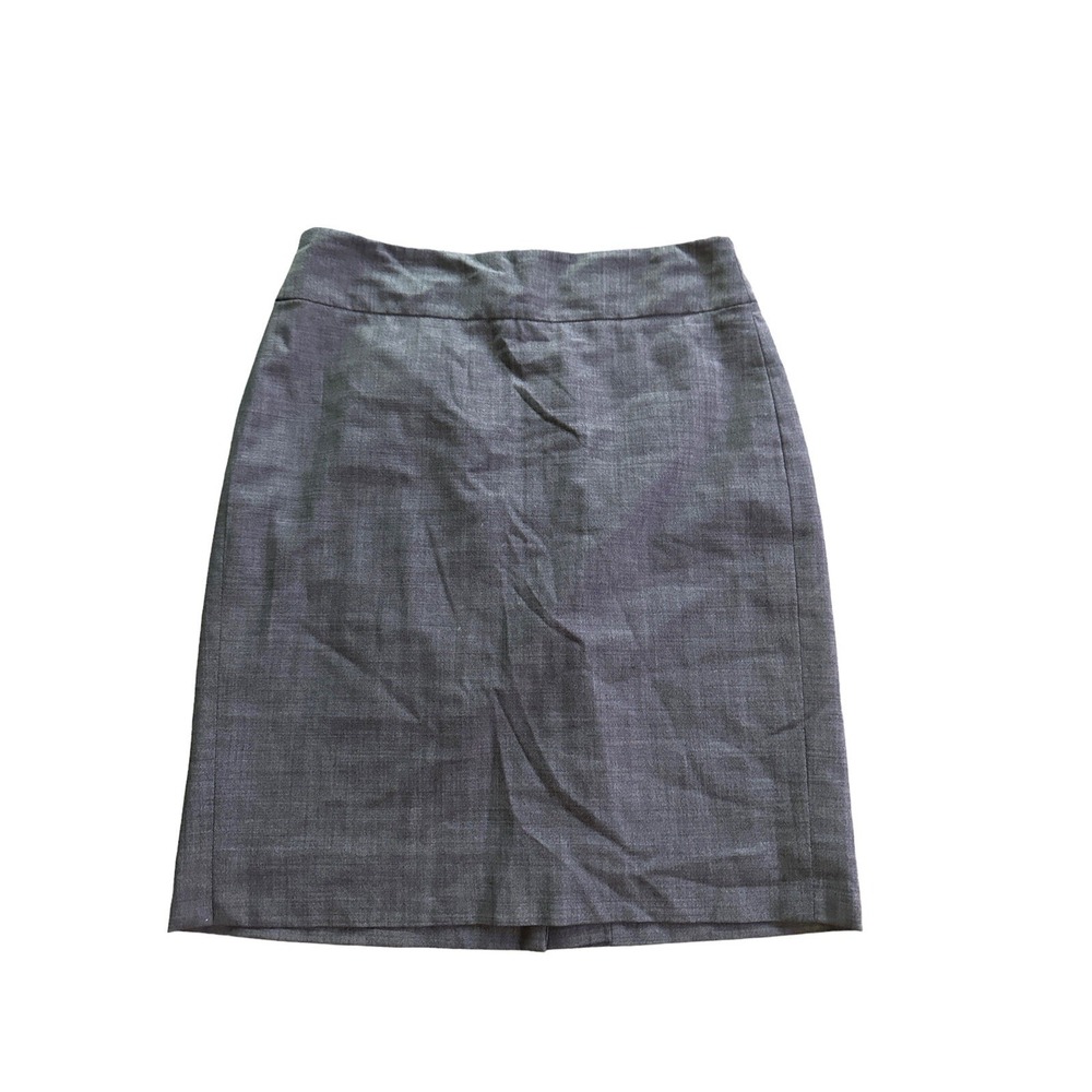 Banana Republic Gray Stretch Pencil Skirt Back Slit Women's 6